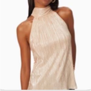 NWT NEVER WORN RAMY BROOK LORI LUREX RIB KNIT GOLD DUST TANK